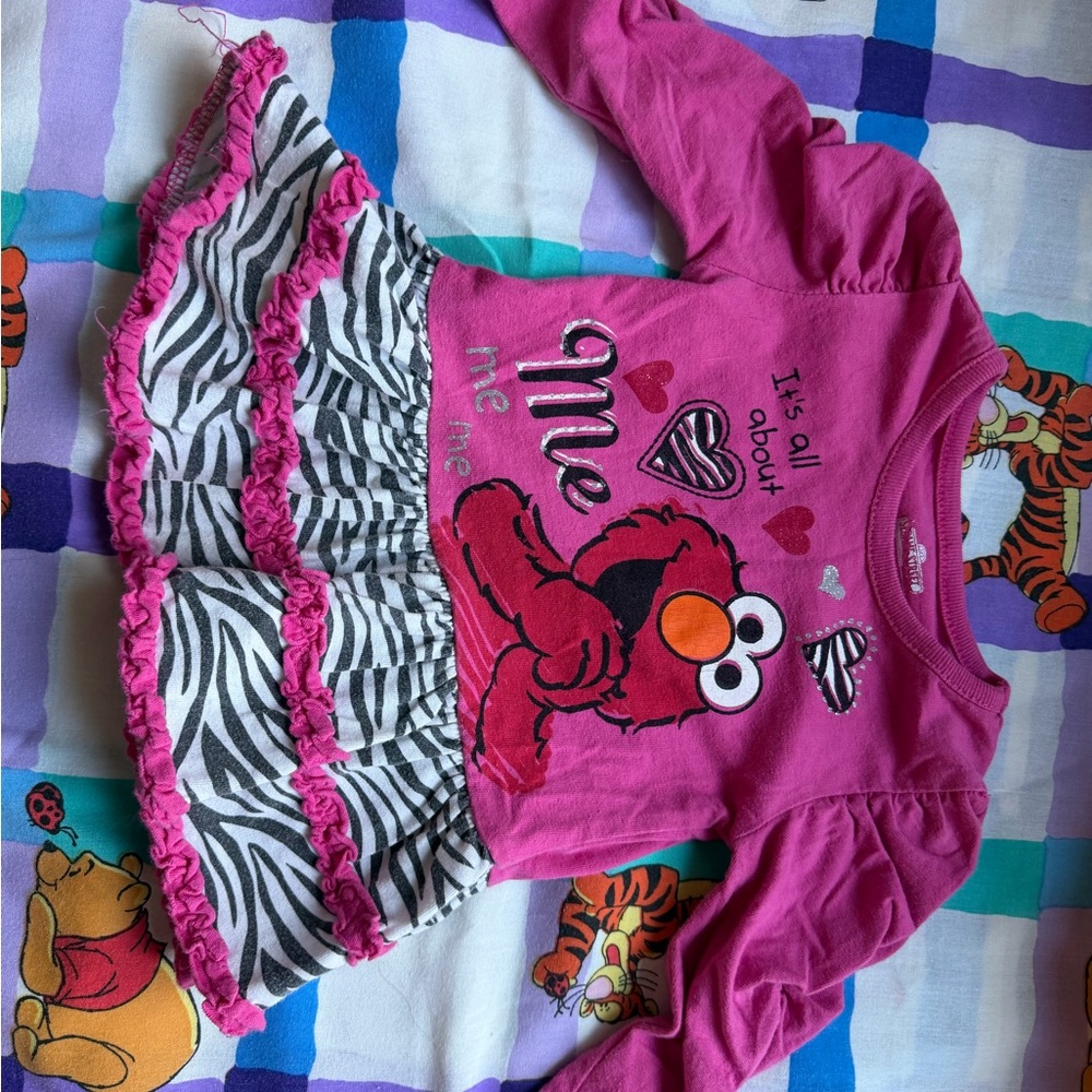 Vintage Sesame Street Elmo Peplum Top